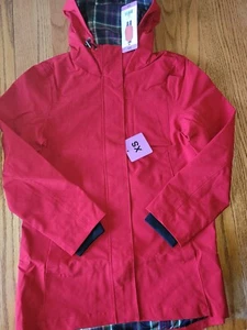 Womens Pendleton Ladies Plaid Lined Red Rain Jacket Coat Size X-Small XS - Picture 1 of 3