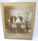 Antique Crave SHANK SHANKS Family Sepia Photo St John Kansas Man Woman Children