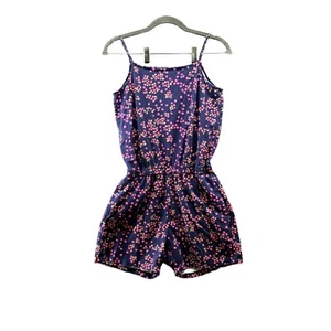 Uniqlo x Marimekko Girls Size 13 Romper Blue Pink Multicolor Floral Cami - Picture 1 of 7