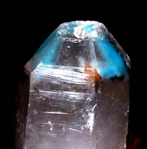 "Ajoite Grande 4,2" Azul Profundo en Punto de Cuarzo, ¡Messina Sudáfrica! QA101 - Imagen 1 de 12