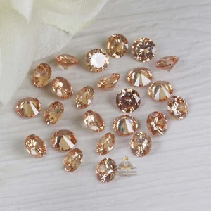 10 mm 15 Stck. Menge Zertifizierter natürlicher kambodschanischer Champagner Zirkon Loser Edelstein - Bild 1 von 4
