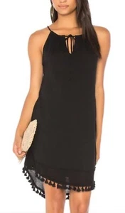 Vestido Mujer MICHAEL STARS Negro Karla Borla Sin Mangas Cuello Cerradura Talla Mediana - Imagen 1 de 8