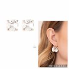 Paparazzi Jewelry ~ Totality High ~  White Gold Earrings