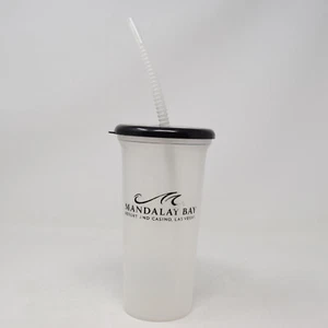 2018 Mandalay Bay Resort Casino Las Vegas Souvenir Cocktail Drink Cup Straw Lid - Bild 1 von 8