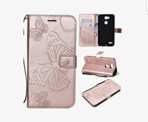 Cmeka Emboss Butterfly Wallet Case for LG Xpower 3 / X Power 3 Slim 3D Flip... - Picture 1 of 2