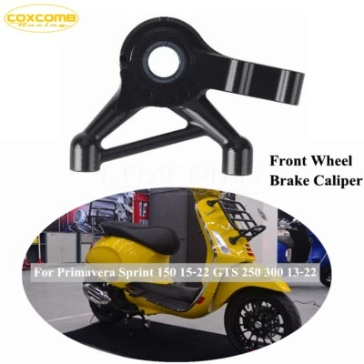 Juego de pinzas de freno de rueda delantera de aluminio negras para GTS 250 300 2013-22 Sprint 150 Foto 1 de 4