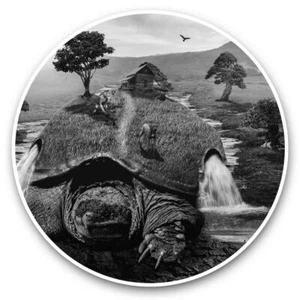 2 x Vinyl Stickers 30cm (bw) - Turtle Landscape Land Magical World #37805 - Bild 1 von 8