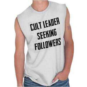 Cult Leader Funny Sarcastic Cool Joke Party Casual Tank Top Tee Shirt Women Men