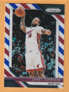 James Johnson Miami Heat 2018-19 Prizm Red White Blue #186 Wake Forest 13K - Bild 1 von 2