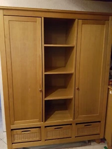 Kinder-Möbel, Havanna. Komplettzimmer.Massivholz Kiefer mit Rattanfronten! 4Tlg. - Bild 1 von 14