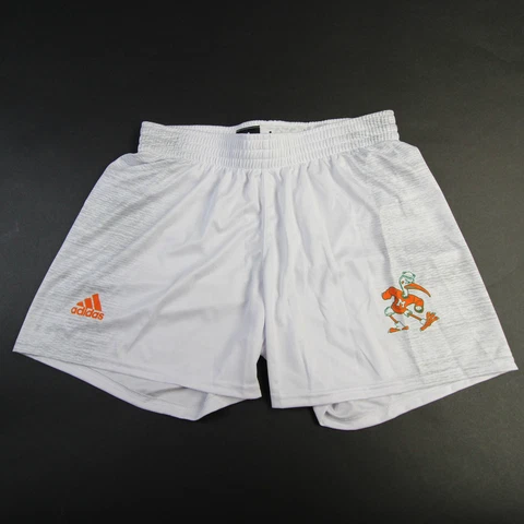 Miami Hurricanes adidas Athletic Shorts Women's White/Gray Used Cover