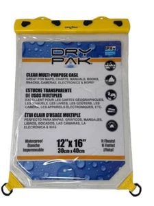 Dry Pak Multi-Purpose Case 12" x 16" Large Waterproof Bag Floats Clear Roll-Up - Foto 1 di 3