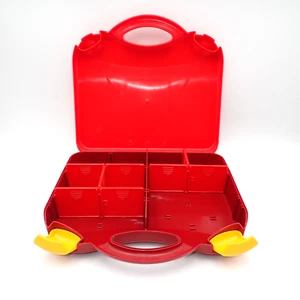 LEGO Storage Carry Case Container Suitcase Style Red Box Dividers - Picture 1 of 7