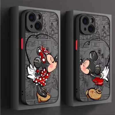 Disney Mickey Minnie Mouse Apple iPhone Silicone Case 15 14 13 12 11 Pro Max X - Image 1 of 4