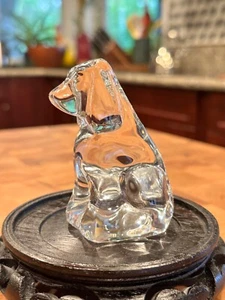 MIB MAKELLOS außergewöhnlicher BACCARAT Frankreich Glas Kristall HUND SPANIEL HUND WELPE - Bild 1 von 7