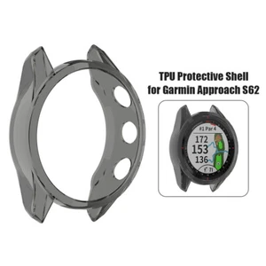 TPU Watch Case Cover Anti Scratch Protector for Garmin Approach S62 (Black) - Zdjęcie 1 z 7