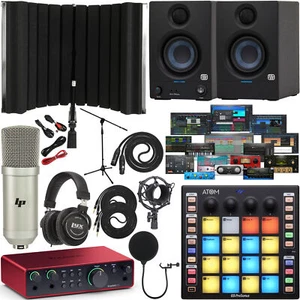 Focusrite Scarlett 2i2 4th Gen USB Audio Interface Bundle W/Software, Arm & More - Picture 1 of 9