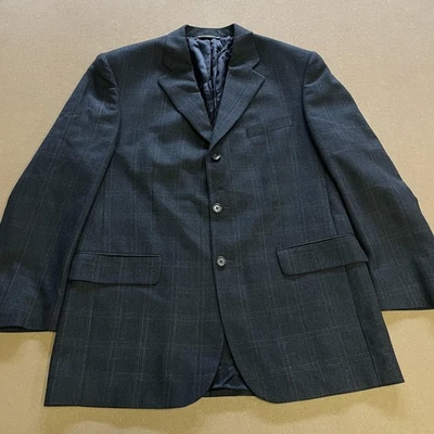 Blazer Sagewood Para Hombres 43R Gris Lana a Cuadros Super 100s Hecho en Canadá Abrigo Deportivo Foto 1 de 4