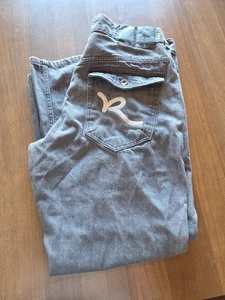 De colección. Pantalones de mezclilla de patinador gris holgados de pierna ancha RocaWear Hip Hop 40x30 - Imagen 1 de 10