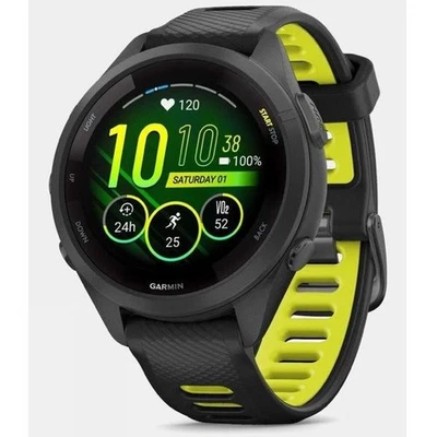 Garmin Forerunner 265S Running Smartwatch GPS Watch Heart Rate Monitor - Black - Image 1 of 4