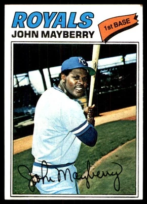 Pegatinas de tela John Mayberry 1977 Topps #27 Royals MLB LEER ENVÍO GRATUITO Foto 1 de 2