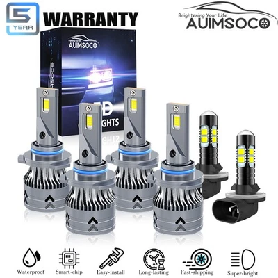 9005 9006 881 LED Headlight Combo Bulbs 6Pcs For Cadillac Eldorado 1992-2002  - Image 1 of 4