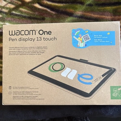 Wacom One Touch 13,3" Zeichentablet komplett in Box mit Stift, Kabel (DTH134W0A) - Bild 1 von 3