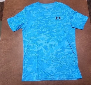 Under Armour Medium Loose T-Shirt Kurzarm Camouflage Blau Herren - Bild 1 von 6