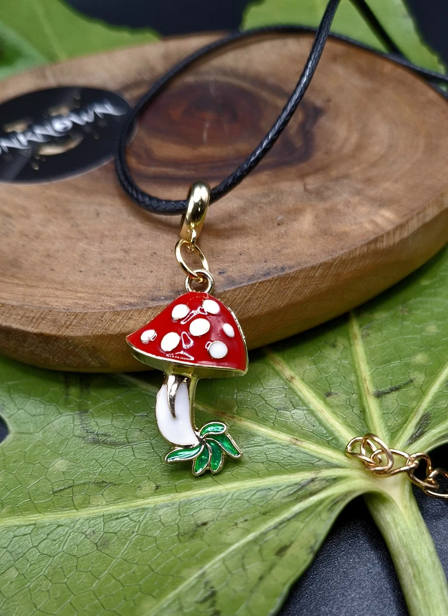 Silver Plated 3D Mushroom Pendant Necklace – 1 Inch Toadstool Charm On 18" Zinc Alloy Chain, Magic Shroom Jewelry - View #12