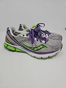 Saucony Triumph 10 Schuhe Damen 9 Powergrid grau silber lila neon Running - Bild 1 von 15