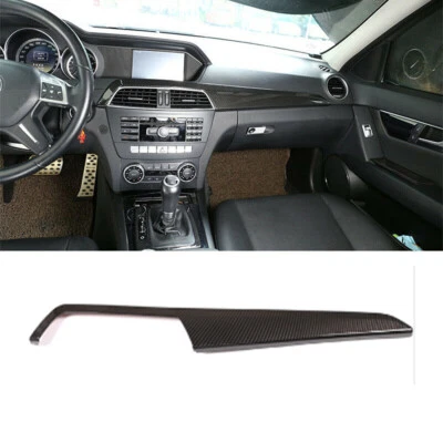 Cubierta de tablero central de fibra de carbono para Mercedes-Benz Clase C W204 10-13 Foto 1 de 4