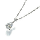 Auth GSTV Necklace Diamond 0.34ct Pear-shaped 999 Platinum/950 Platinum 