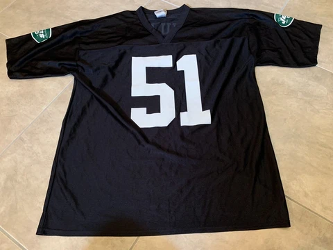 Jonathan Vilma 51 New York Jets Black Men's Jersey Adult XL Extra Large Cover