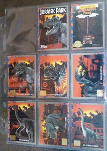 1993 Jurassic Park Topps Deluxe Gold Series COMPLETE SET 1-88 & 10 Art Card Set - Picture 1 of 13