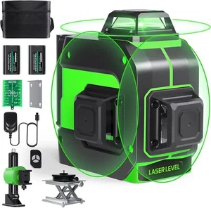 Cross Line Laser 3 x 360�, Self-Levelling Level with 2 x 4000mAh Battery - Picture 1 of 7