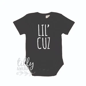 Lil' Cuz Baby Bodysuit For Little Cousins, Pregnancy Announcement, Cousin Gift - Picture 1 of 5