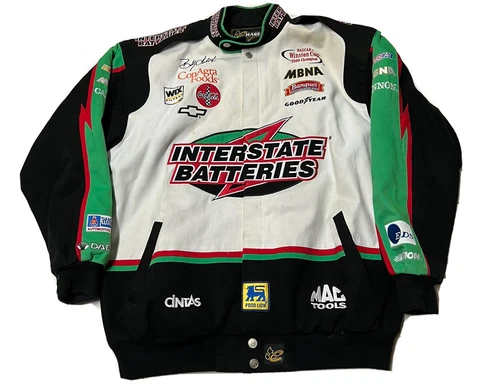 Vintage Interstate Batteries Bobby Labonte Champion Chase Nascar Jacket XL Cover