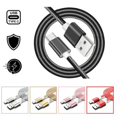 1M 2M 3M Braided USB Type C Data Charger Cable For Samsung Xiaomi Huawei Oppo - image 1 of 4