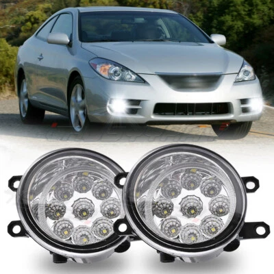 适用于 2007 - 2008 年丰田 Solara 一对前保险杠 LED 雾灯替换灯 — 第 1/4 张图片