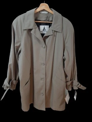 Gabardina Misty Harbor Original Talla 18 Para Mujer Invierno Taupe/Cuello Nueva Con Etiquetas Foto 1 de 4