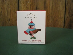 2021 HALLMARK KEEPSAKE MINIATURE ORNAMENT COZY LIL' CRITTERS 3RD IN SERIES--NEW - Picture 1 of 8
