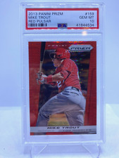 PSA 10 2013 Panini Prizm Red Pulsar Mike Trout Refractor #159 GEM MINT Angels