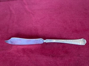 SHEFFIELD A1 PLATE ONE SHDSHO VERIBEST LEAF TWISTED HANDLE MASTER BUTTER KNIFE - Picture 1 of 16