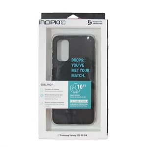 Genuine Incipio DualPro Impact Case Cover for Samsung Galaxy S20 5G UW - Black - Picture 1 of 11
