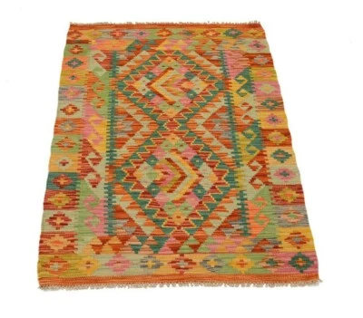 Afghan Kelim 117x84 cm Handgewebter afghanischer Orient Kelim Neu Multicolor - Bild 1 von 4