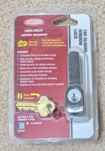 Lockwood 785 Sliding Aluminium Window Lock Brown - Picture 1 of 2