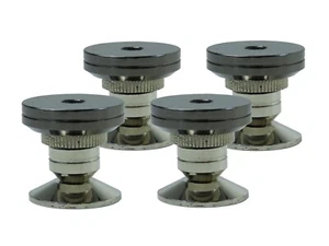 4x 28mm Lautsprecher Verstärker Spike Isolierung Füße Kegel Pad Chrom Silber Grau HiFi Teile - Bild 1 von 4