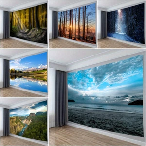 3D Large Landscape Forest Flower Tapestry Wall Hanging Bedroom Backdrop Wall Art - Picture 1 of 14