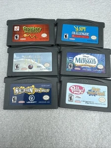 GameBoy Advance 6 Game Bundle, Frogger-Little Mermaid-Polly-Arctic Tale-I Spy… - Picture 1 of 1