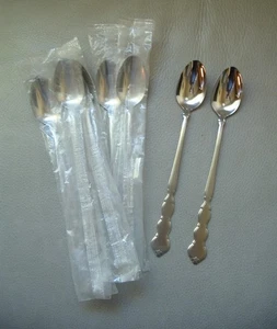 7 Iced Tea long spoons VALERIE Oneida Distinction Deluxe HH Satin Stainless NEW - Picture 1 of 3